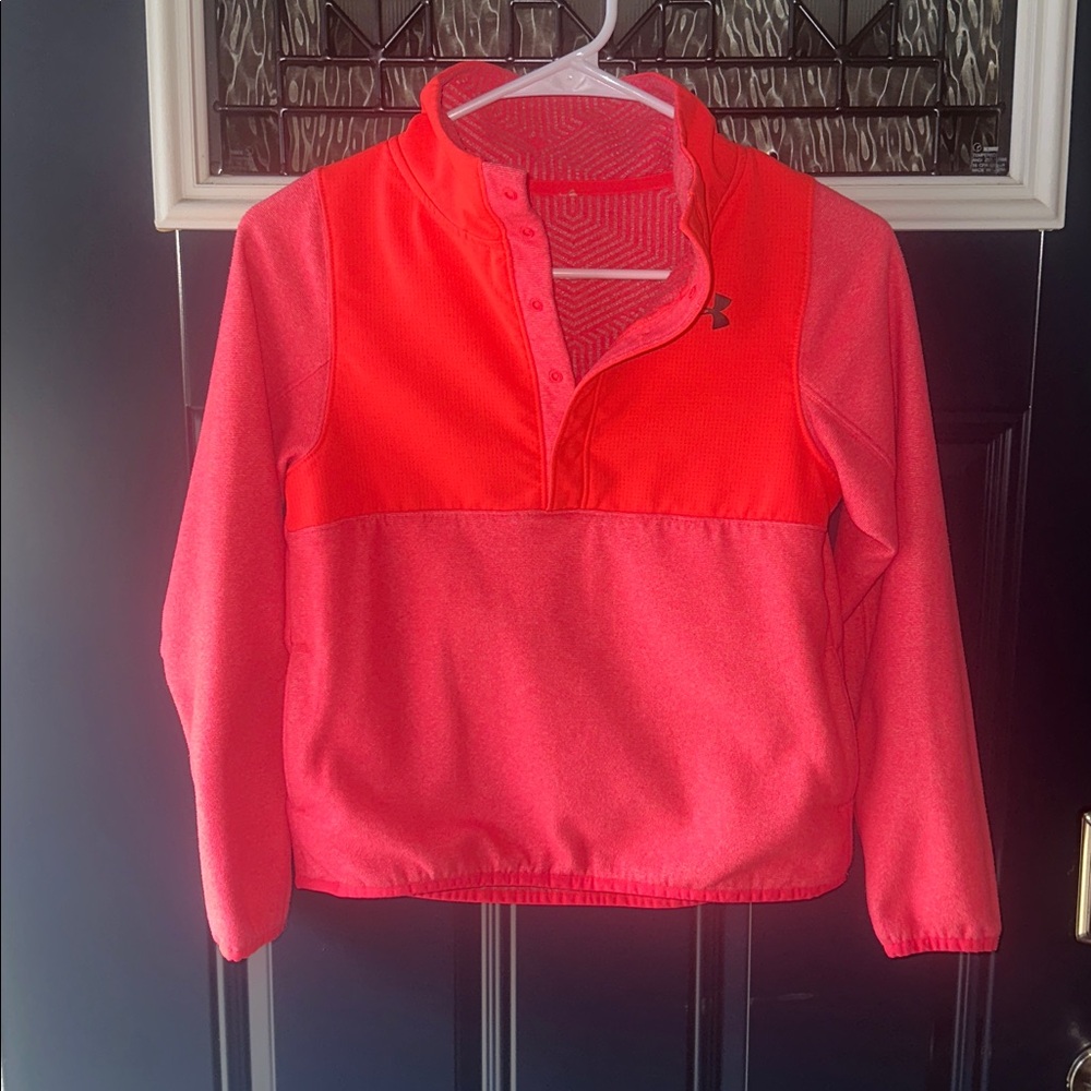 Under Armour Kids' Coldgear Pink Pullover